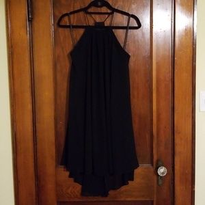 Asos high neck backless swing dress, beaded